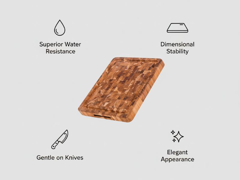 Pros of teak cutting board
