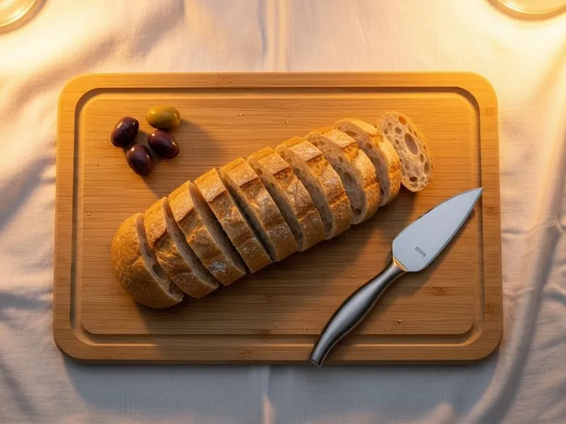 Stylish bamboo cutting board for hosting