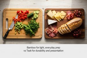 Bamboo vs Teak Cutting Board