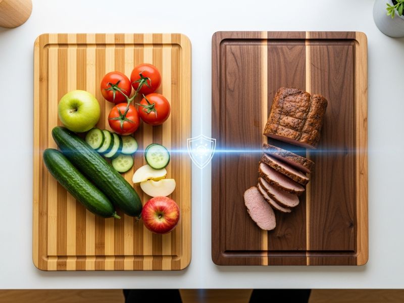 Bamboo and hardwood cutting boards