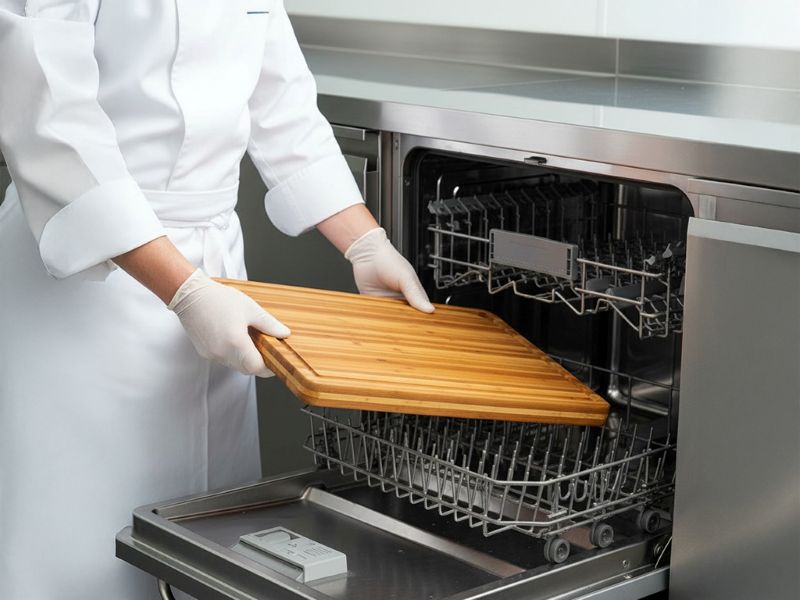 Dishwasher-safe bamboo cutting board