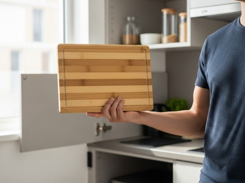 Lightweight bamboo cutting board