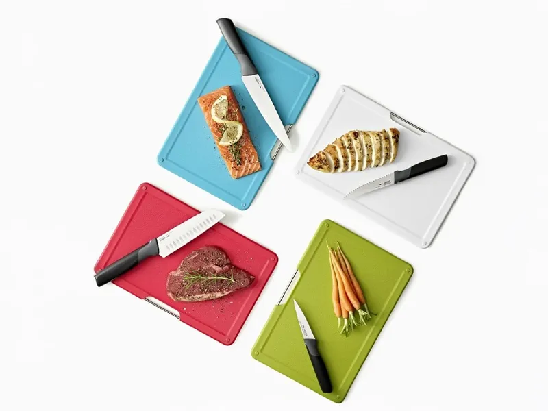 Joseph Joseph Index color coded cutting board set with stand