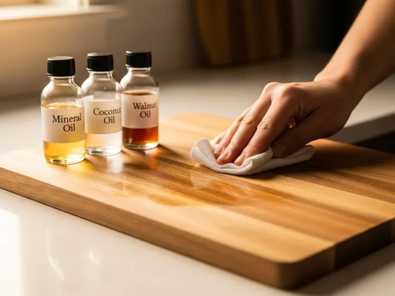 Benefits of oiling a wooden cutting board