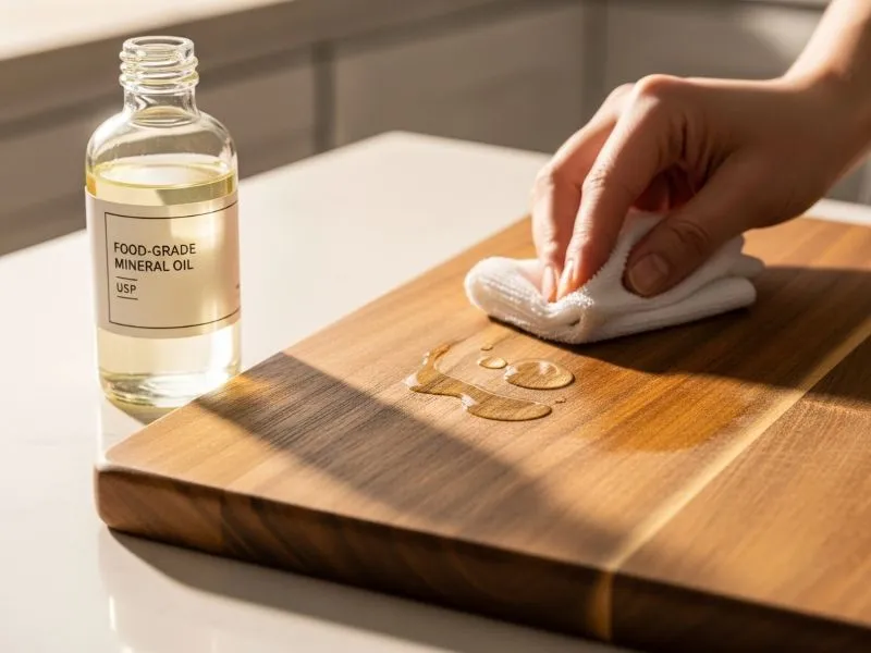 Food-grade mineral oil for cutting boards
