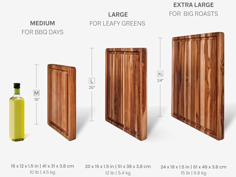 Teakhaus Carving Board with deep juice groove