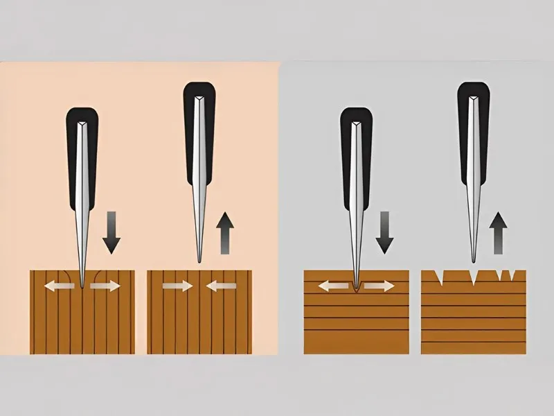 end grain board knife friendly wood fibers