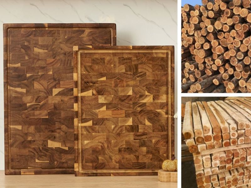 Sustainable acacia wood for kitchen boards
