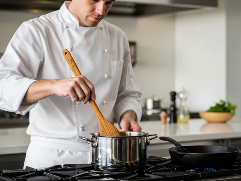 Premium teak cooking utensils