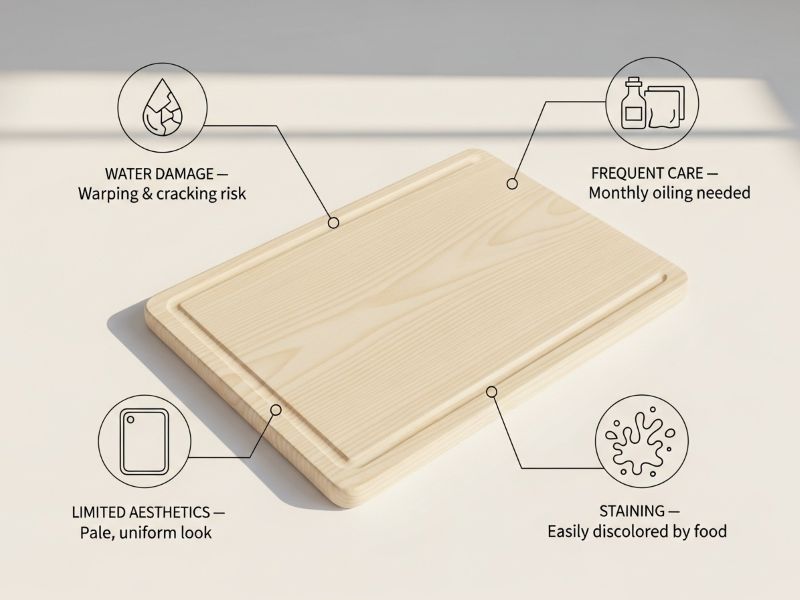 Cons of maple cutting boards