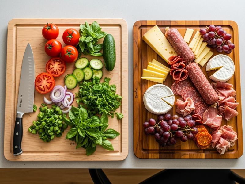 Teak vs Maple cutting boards style and sustainability