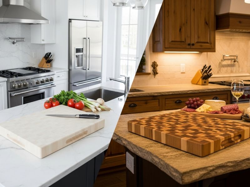 Maple vs Teak cutting boards for kitchen choice
