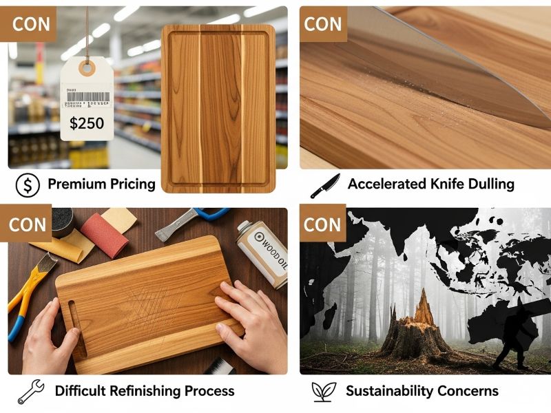 Cons of Teak Cutting Boards