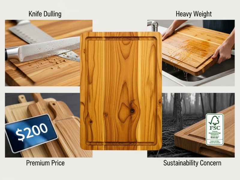 cons of teak cutting board