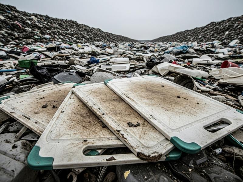 Plastic cutting board waste and health risks