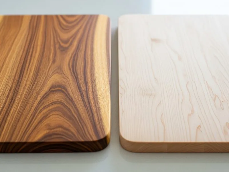 Acacia vs maple cutting board aesthetics