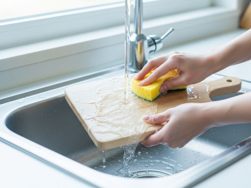 Cleaning cutting board