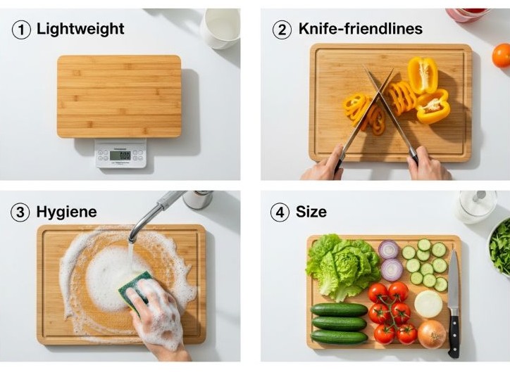 Key features of a vegetable cutting board