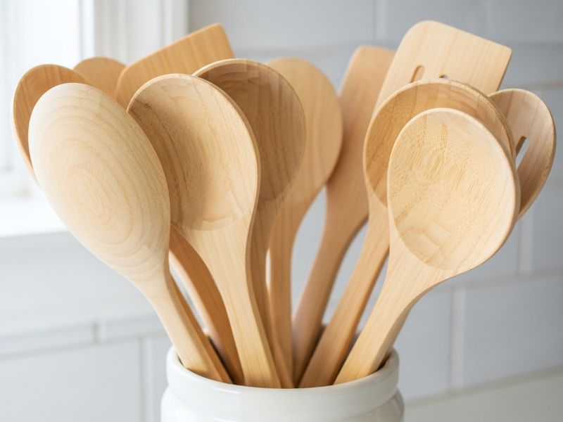 Rubberwood cooking utensils