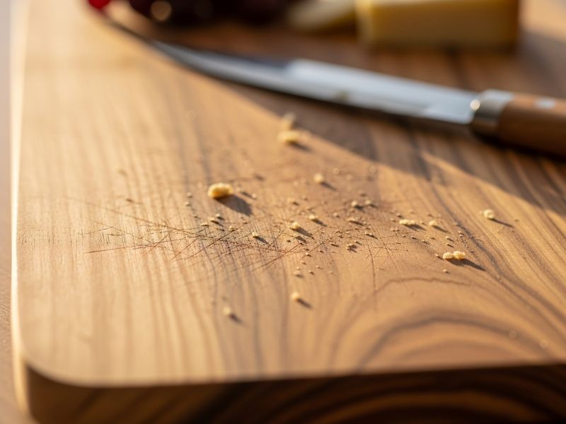 Contaminated charcuterie board surface