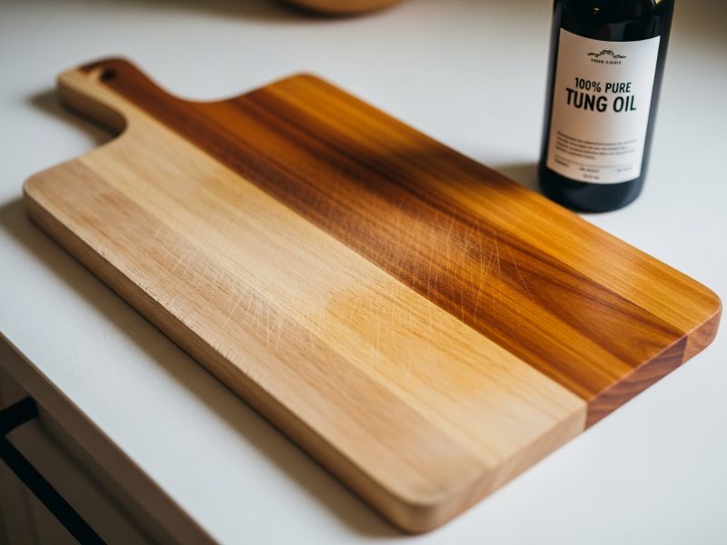 Two cutting boards with different finishes