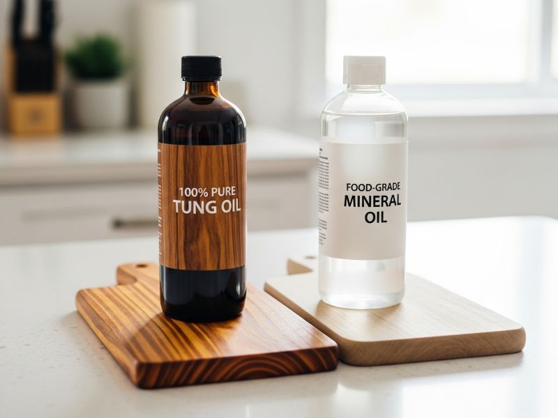 Comparison of tung oil and mineral oil
