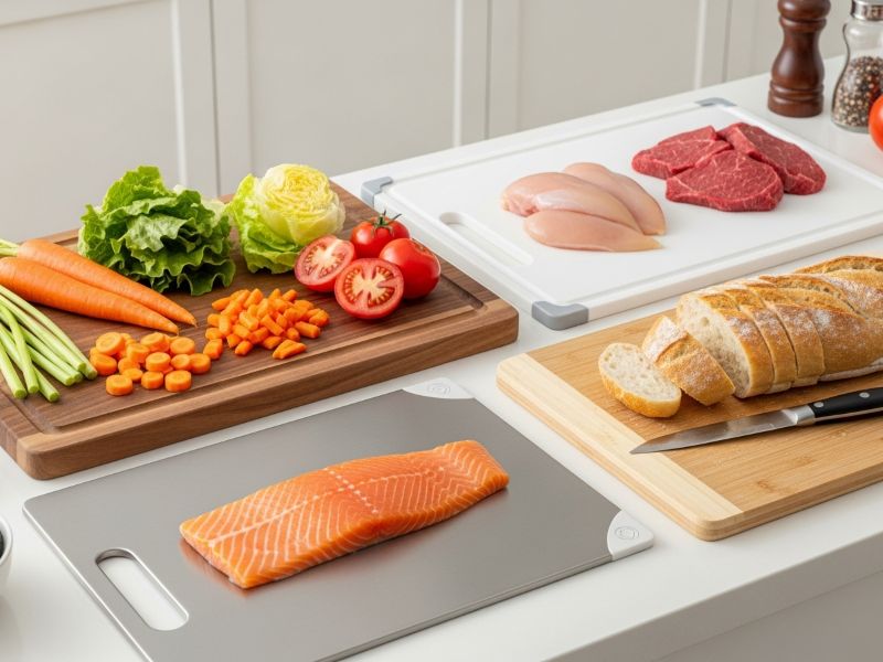 different cutting boards for food types