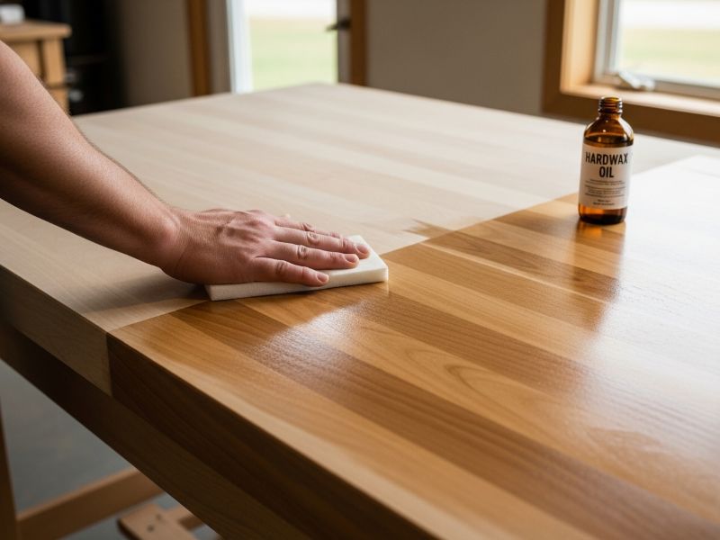 Hardwax oil on butcher block