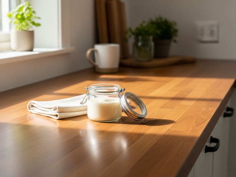 Beeswax blend on wood