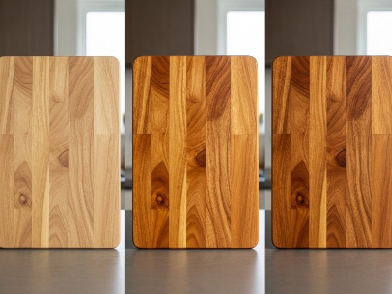 Applying multiple coats of oil on a wooden cutting board