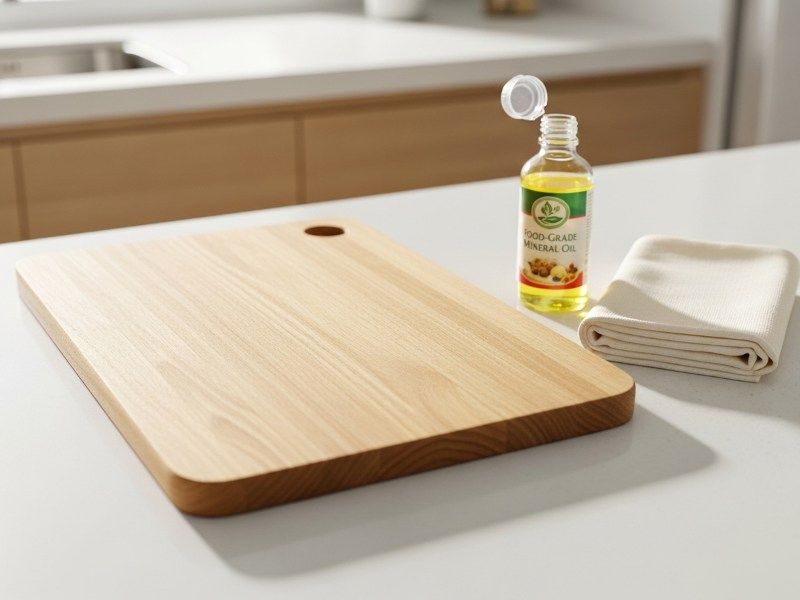 New wooden cutting board ready for initial oiling