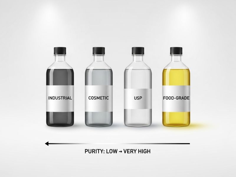 Mineral oil grade comparison