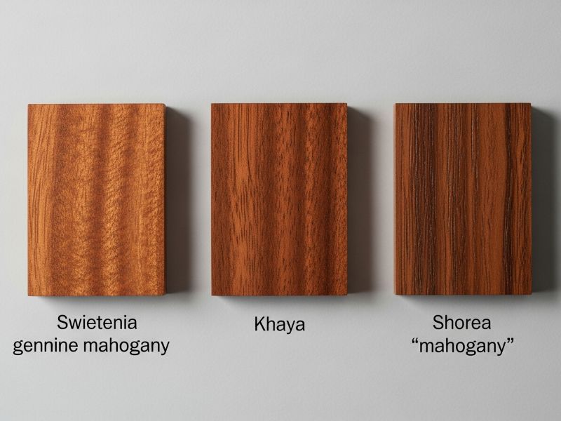 Three types of mahogany cutting boards