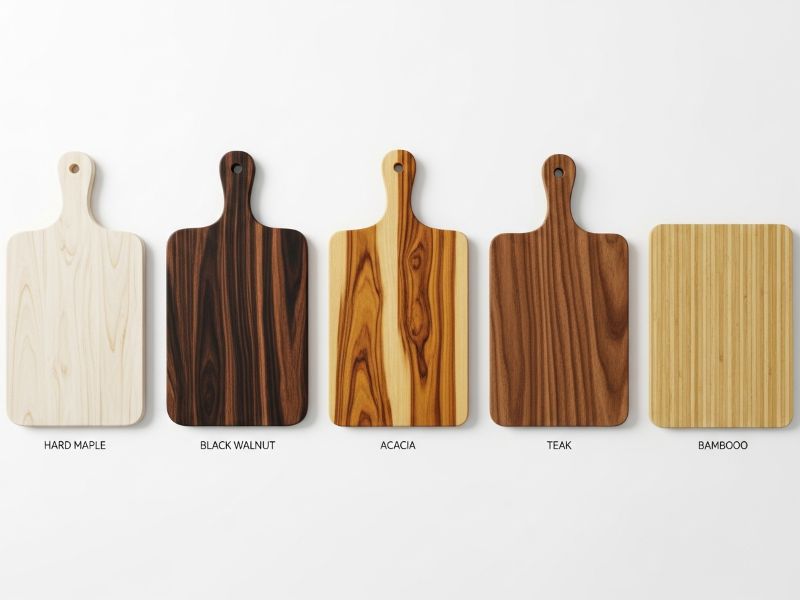 Cutting board wood alternatives chart