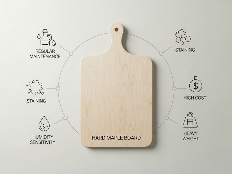 maple cutting board disadvantages