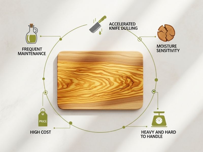 Disadvantages of olive cutting board