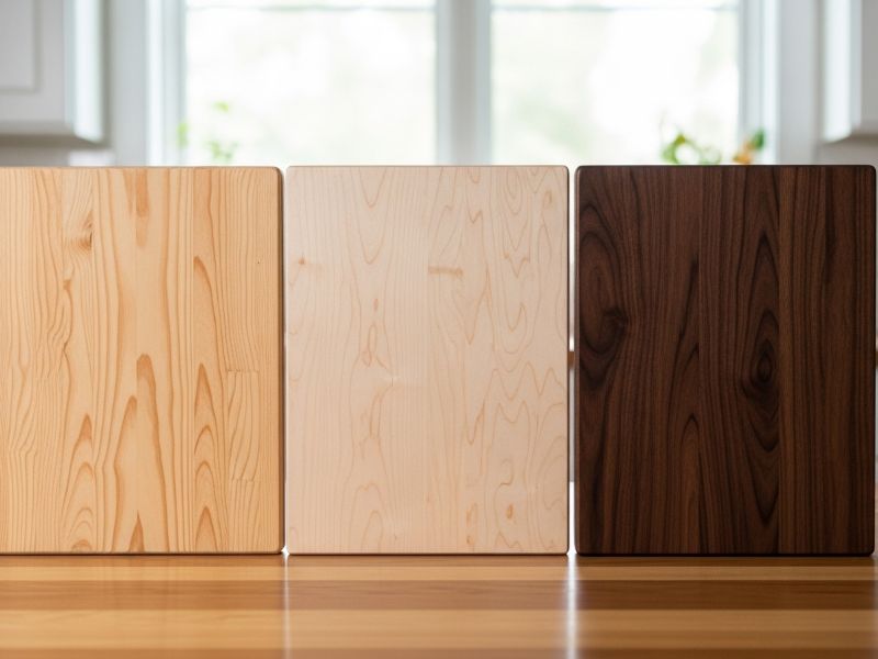 Comparison of pine and hardwood boards