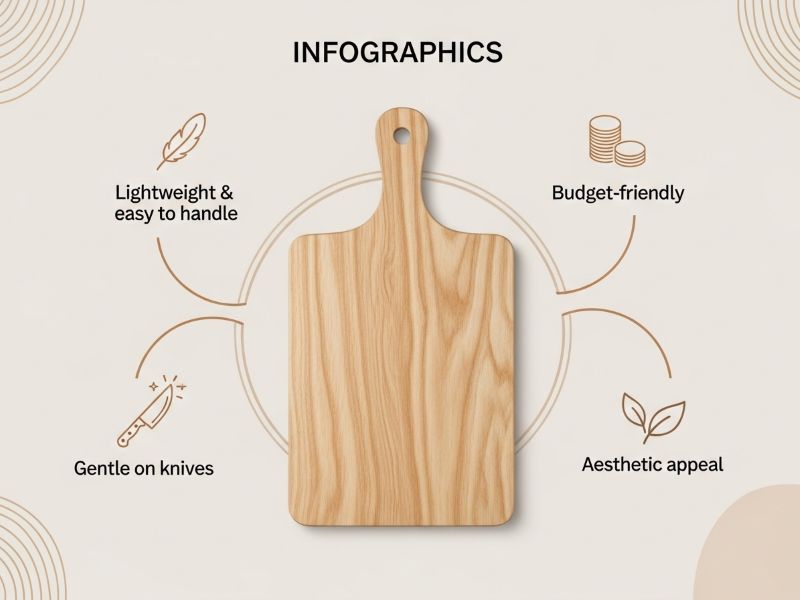 Pros of pine cutting board