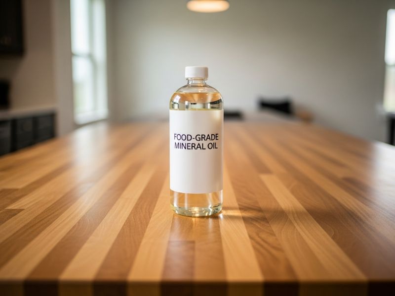 Bottle of food-grade mineral oil
