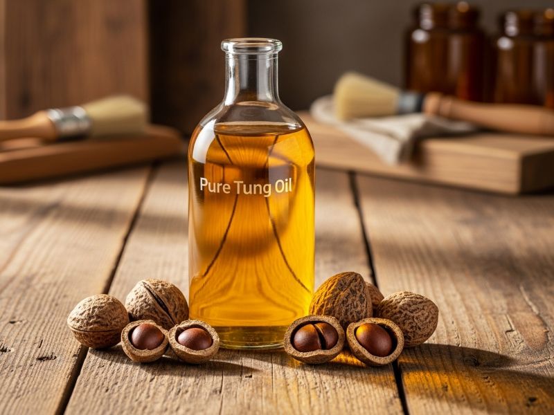 Bottle of tung oil finish