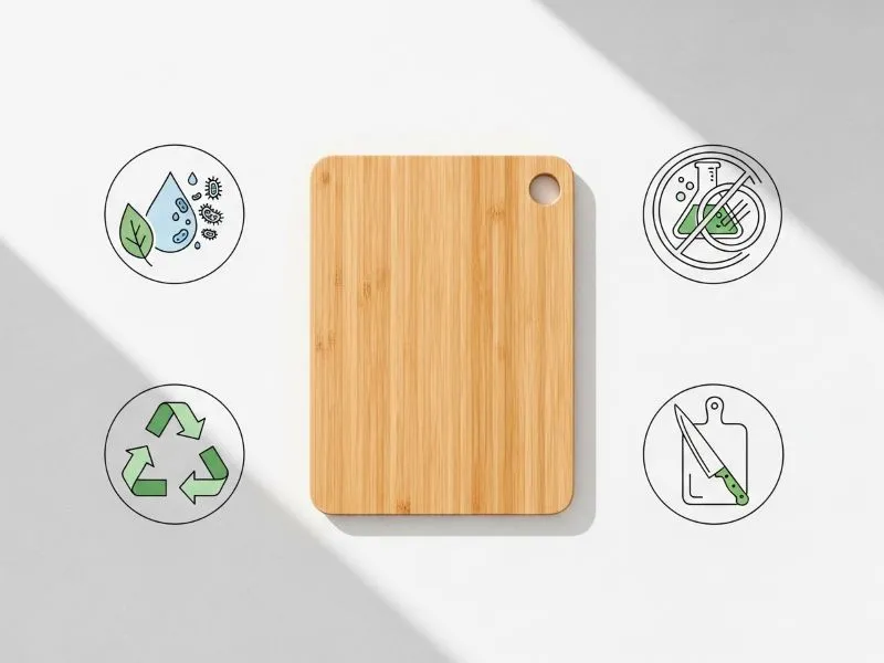 Cutting board safety pillars