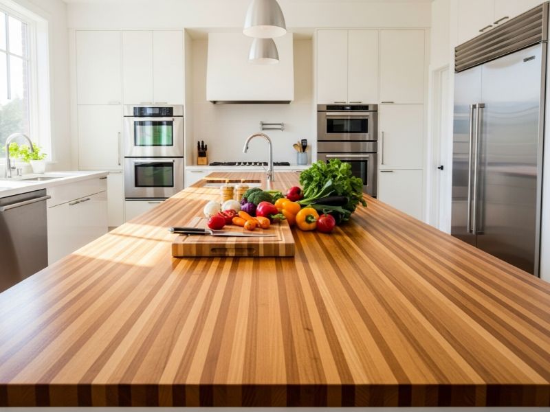 edge grain butcher block countertop