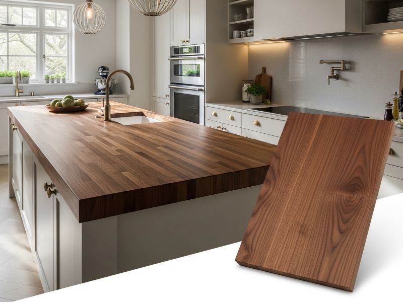 walnut butcher block countertop