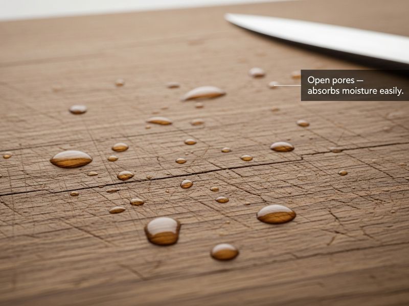 red oak cutting board problems