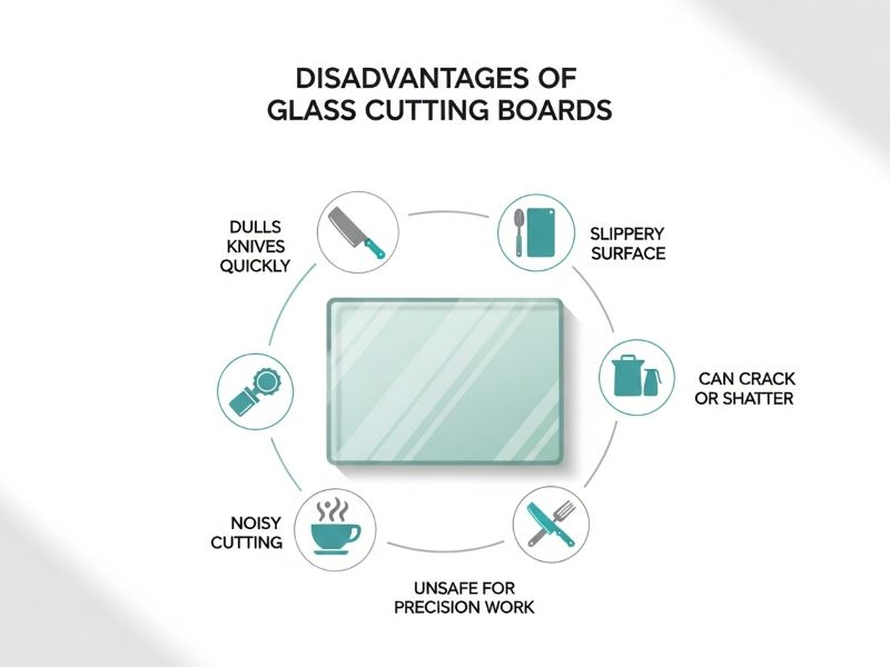 Disadvantages of glass cutting board