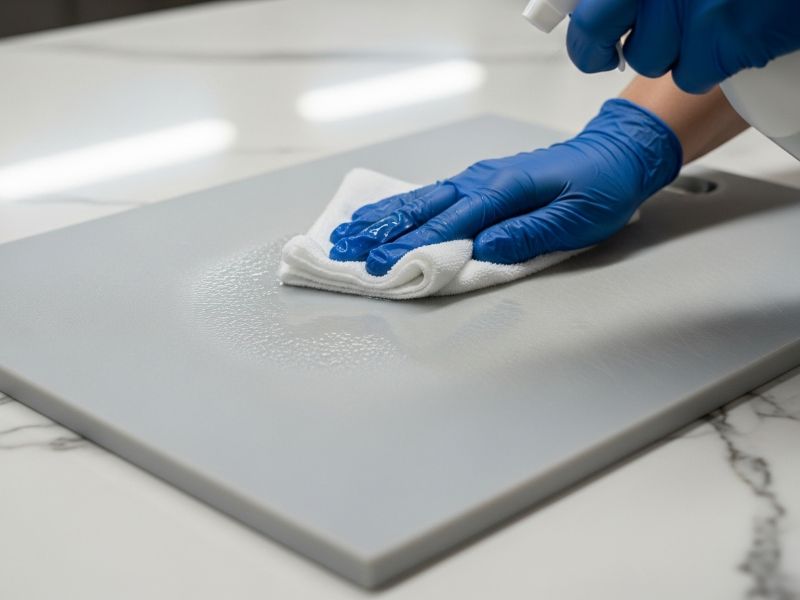 sanitized rubber cutting board