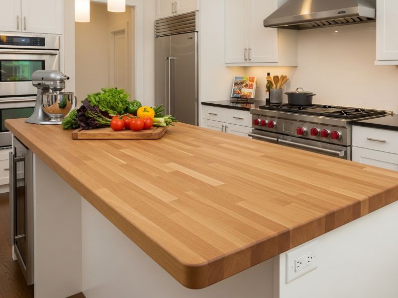 medium butcher block countertop 2 inch