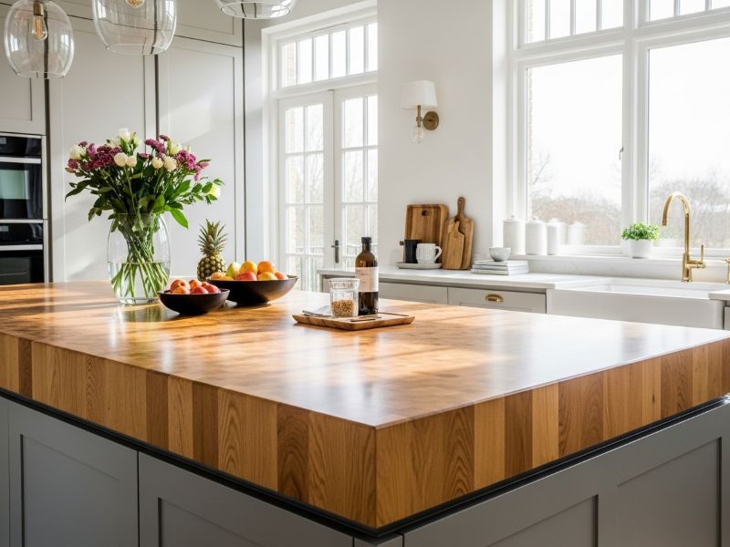 premium thick butcher block countertop