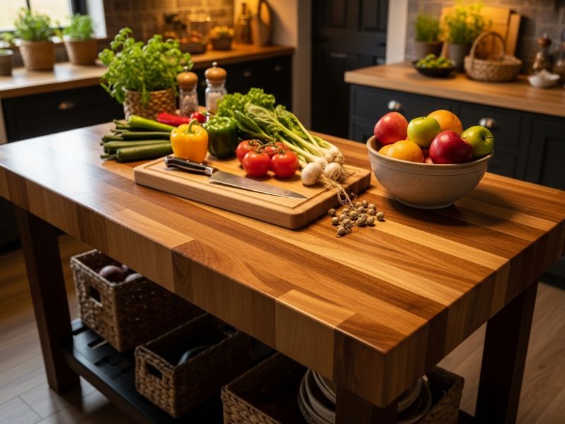 butcher block countertop thickness