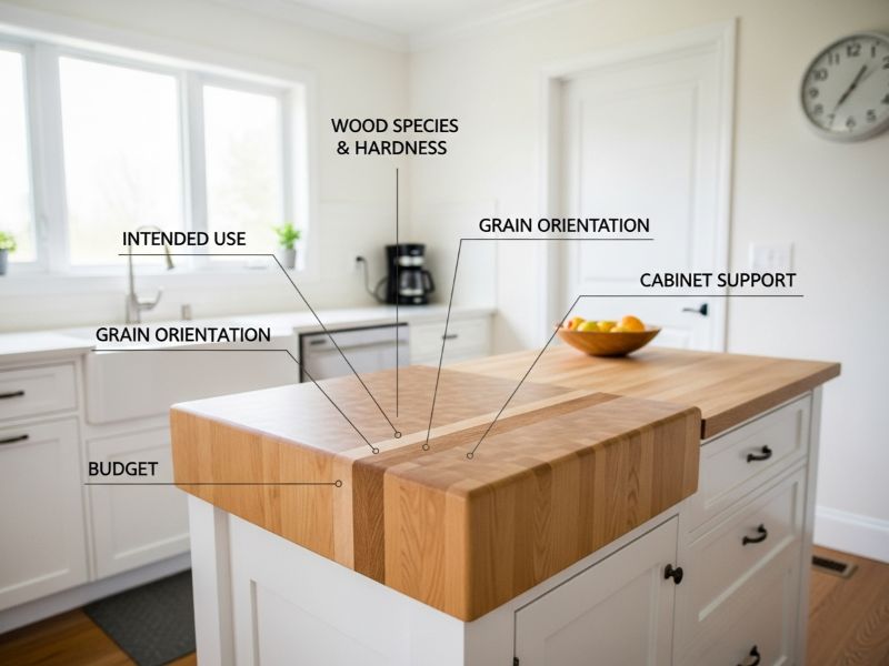 factors affecting butcher block thickness